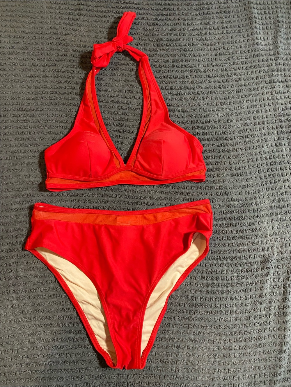 Cupshe Red Halter Bikini Set